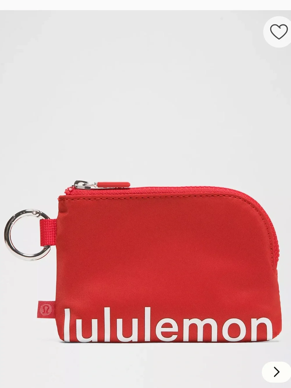 Lululemon Red Clippable Card Pouch - NWT